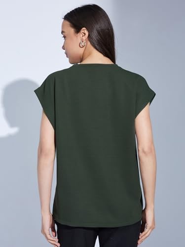Image of Selvia Women's Textured Lycra Solid Top