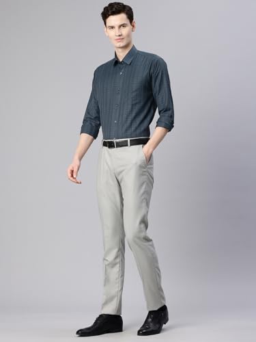Image of Majestic Man Men's Pure Cotton Slim Fit Checkred Full Sleeve Classic Collar Everyday Formal Shirt