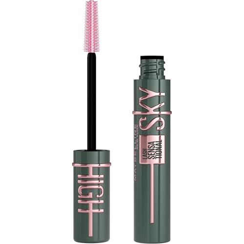 Image of Maybelline Lash Sensational Sky High Washable Mascara, Volumizing, Lengthening, Defining, Curling, Multiplying, Buildable Mascara Make Up Formula, Green Altitude, 1 Count