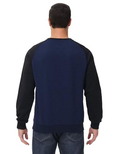 Pdbokew Men's Lightweight Sweatshirts with Kangaroo Pocket Relaxed Fit Crew Neck Pullover Shirt2