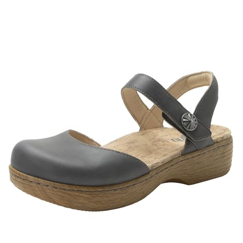 Image of Alegria Women's Opal Leather Shoes with Slingback Open Back Sandals