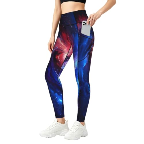 Leggings de descanso galaxia pantalones de yoga holgados para relax en casa