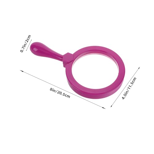 Healifty Magnifying Glass for Kids Handheld Magnifier 3X Magnifying Reading Glasses Small Portable Magnifying Glass(Purple)