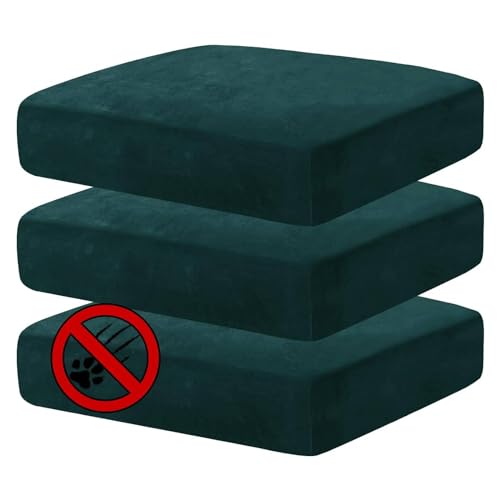 CHELZEN Housse de siège de canapé en Velours, Housse de siège élastique Haute, Housse de Protection pour Meubles, Fond élastique Doux antidérapant (1...