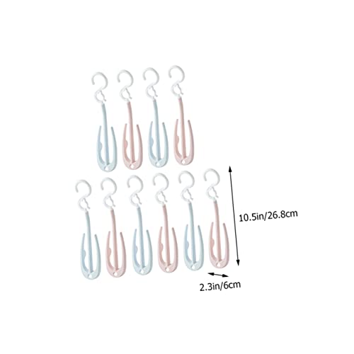 Happyyami 10-Pack Shoe Drying Rack Plastic Hangers for Shoes Sneaker Drying Holder Easy to Install Space-Saving Home Laundry Use