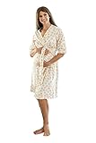 Baby Be Mine Maternity Labor Delivery Nursing Robe Hospital Bag Must Have (L/XL pre pregnancy 12-18, Eden)