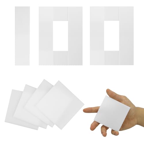 Image of 100PCS Disposable Nano Magic Wipes, Water Absorbent Magic Cleaning Sponge Sheet, High Density Eraser Sheets Cleaning Pads Kitchen Gap Cleaner for Kitchen Counters Sink Stove Cleaning, White