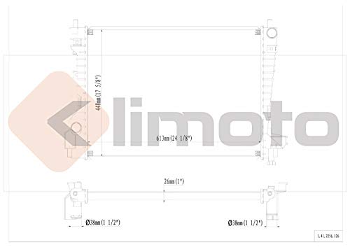 Klimoto Radiator | Fits Ford Thunderbird Jaguar S-Type Super Ls 3.0L V6 3.9L 4.0L 4.2L V8 | Replaces Fo3010130 3W4H8005Aa-Ss 3W4Z8005Aa #TOP4