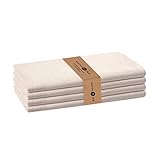 Native Fab Solid Cloth Napkin Set of 4, 100% Chambray Cotton, Washable, Reusable Dinner Cloth Napkin