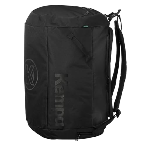 Kempa Tasche K-LINE PRO - 60 Liter - Sporttasche Reisetasche für Damen und Herren - mit Rucksackfunktion - Tasche für Sport, Reisen, Fitness, Gym, Handball, Fußball, Schwarz