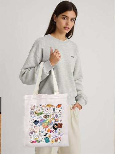 Bolso Tote KUIYAI inspirado en programa de TV con diseño en canvas, para fans Charlie Nick, regalo LGBT orgullo gay miniatura 2