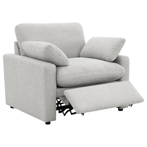 Sillón Power Recliner Gris con Detalles Acolchados miniatura 4