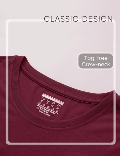 Image of YUCOLEN Long Sleeve Shirts for Women Cotton Crew Neck Casual Tops Fall