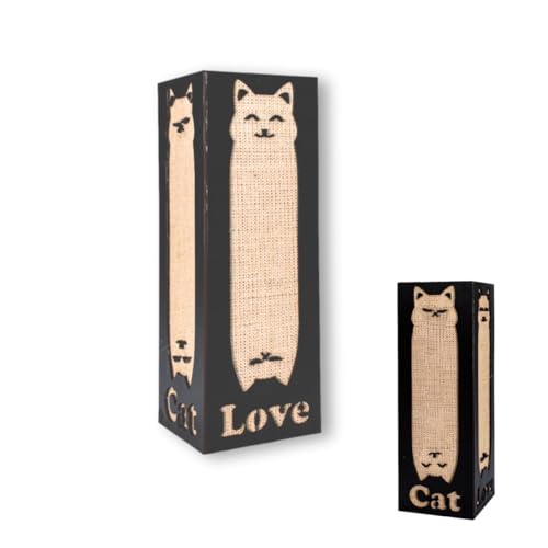 Arranhador protetor canto sofá cama box 2un gatos mdf luxo (PRETO)