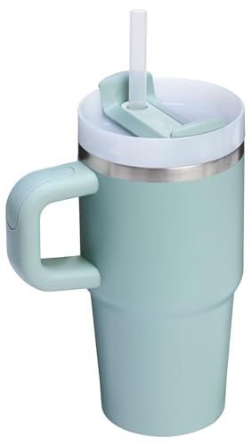 Image of STANLEY Quencher H2.0 Tumbler with Handle and Straw 20 oz | Flowstate 3-Position Lid | Cup Holder Compatible for Travel | Insulated Stainless Steel Cup | BPA-Free | Seafoam