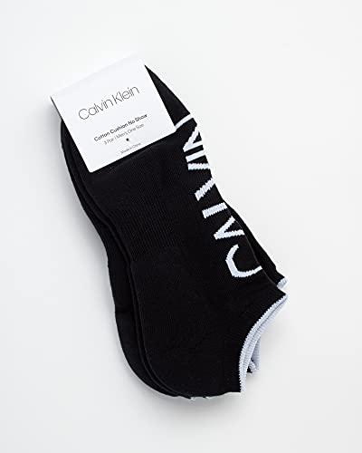 Image of Calvin Klein Mens No Show Socks - 6 Pack Soft Cotton Blend Cushioned Athletic Low Cut Socks for Men for Sports and Running
