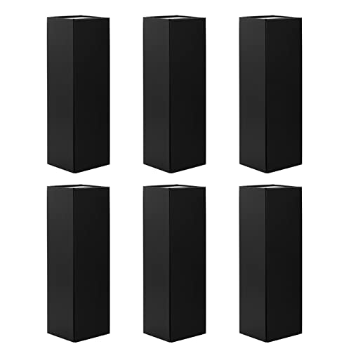 BLK&WH 6 Wine Gift Boxes 13.5x4.5x4 Inches, Magnetic Closure Collapsible Wine Bottle Gift Boxes for Liquor and Champagne (Matte Black)