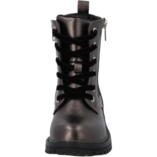 Ankle Boots Girls Kids Setana G - Fashionable Boots Made of Robust Imitation Leather - Lightly Lined for Comfortable Wearing and Stylish Autumn and Winter Looks, Dark silver, 3 Big Kid4