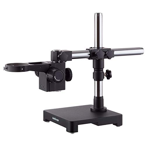 AmScope Sturdy Microscope Single-arm Boom Stand with Black Finish
