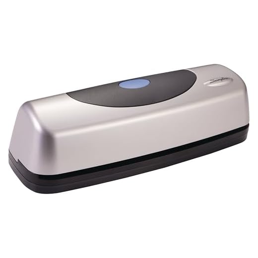 Swingline Electric Hole Puncher 3 Hole, 15 Sheet Capacity Three Hole Punch 3 Ring, Black & Silver (74515)
