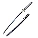 Dejiang Katana Real Samurai Sword, Handmade Japanese Swords Full Tang 1060 Carbon Steel, for Training, Collecting, Dojo, Lovers of Japanese Culture etc. Indigo Mistblade