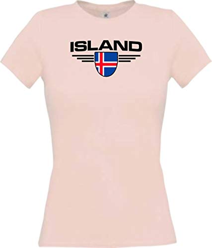 T-shirt Islande femme rose taille M parfait pour les événements sportifs