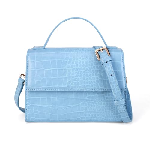 Light Blue Top Handle Bag