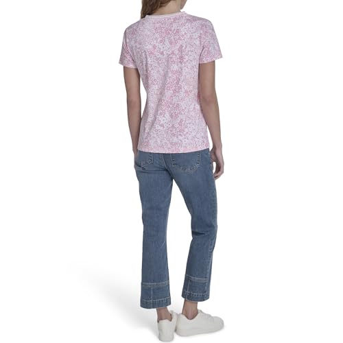 Image of Nautica Women's Solid V-Neck Short Sleeve T-Shirt Shirt