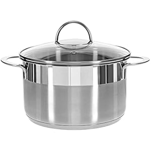 GRÄWE Kochtopf inkl. Glasdeckel, 3 l, Spülmaschinengeeignet, Topf für Induktion, Edelstahl, Ø 20 cm, Serie Pro-Line