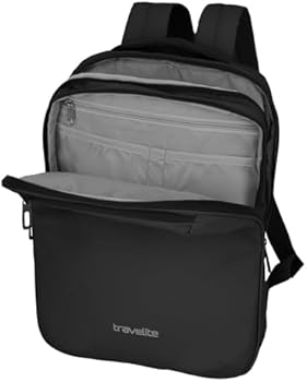 travelite Handbagage-rugzak, laptopvak 13 inch, waterafstotende dagrugzak met opsteekfunctie, 40 cm, 12 liter, 400 gram, marineblauw, Rucksack 40 cm, Casual