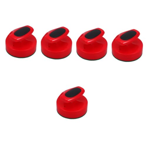 FAVOMOTO 5pcs Hockey Hitter Small Hockey Part Tabletop Hockey Handles Air Hockey Pucks Tables Game Pushers Air Hockey Paddle Small Ice Hockey Pusher Universal Hockey Pusher Red Abs
