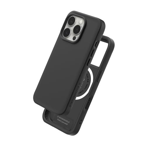 RhinoShield Case Compatible with Magsafe for iPhone 16 Pro | SolidX - Reinforced Shock-Absorbing Slim Design Protective Cover with 3.5M / 11ft Drop Protection - Classic Black