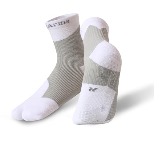 Wildarms Meias de compressão Tabi Esportivas Antiderrapantes Meias Atléticas Corrida Caminhada com A