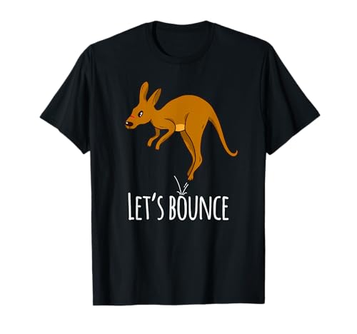 Let's Bounce Cute Kangaroo Wallaby para niños y adultos Camiseta