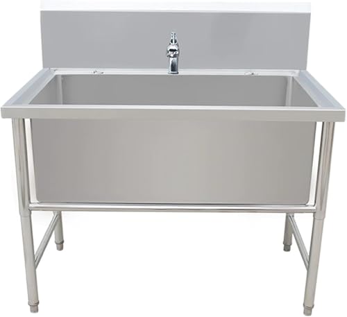 Profesjonalna stacja do kąpieli dla dużych i średnich psów – zlew do pielęgnacji domu (120 x 69 cm x 89 cm) - łatwy do czyszczenia zlew z mopem podłogowym - idealny do pielęgnacji zwierząt domowych