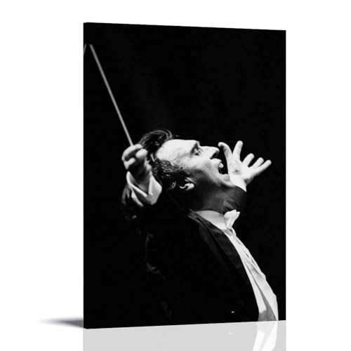 BFQMBKJUQ Claudio Abbado - Póster decorativo de pintura a prueba de humedad, resistente a la decoloración, resistente al agua, decoración del hogar, tienda, 40 x 60 cm, estilo marco