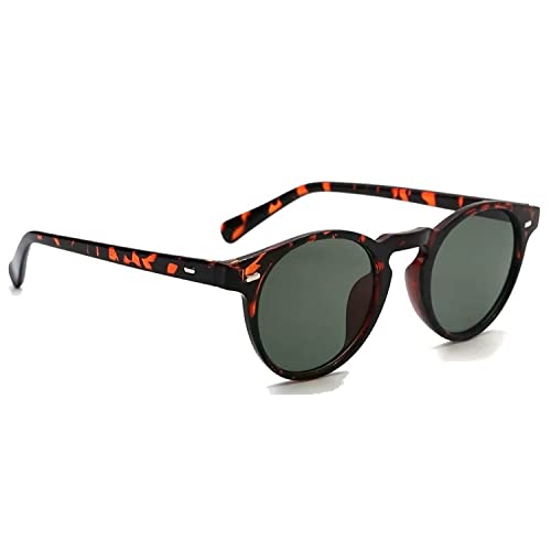 Image of Dervin UV Protected Small Shape Rivet Round Sunglasses for Men and Women