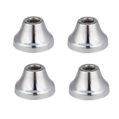 BE-TOOL 4PCS Stainless Steel Angle Valve, Escutcheon Flange Plumbing Cover Plates for 5/8 Inches OD Copper, PVC Pipe Wall Covers for Faucet, Sink, Toilet Plumbing (B4)