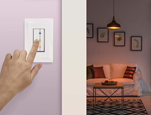 Cree Connected Max Smart In-Wall Dimmer & Tunable Controller For Connected Max Smart Bulbs, Smart Dimmer Switch, Compatible W/Any Connected Max Smart Bulb, Bluetooth + Wifi, 2.4 Ghz, White, 1 Switch #TOP2