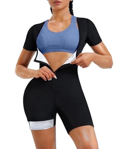KUMAYES Vêtements de Sudation Femme Amincissante Combinaison Intégrale Sauna Shapewear Costume D'entraînement Formateur Shaper Sudation Entraînement...