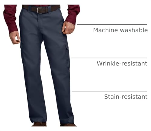Dickies Relaxed Fit Cargo Work Pants, Dark Navy, 36 32 by Dickies - Used condition - Image 4