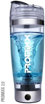PROMiXX 2.0 – The World’s Best Vortex Mixer / Blender / Shaker Bottle with X-blade Technology and Integrated Protein Storage Container. 16000rpm Lithium-ion battery. USB Rechargeable. 100% Leak-proof Guarantee. BPA-free. 600ml / 20oz