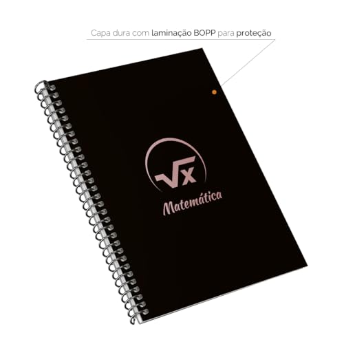 Caderno Colegial 1 Matéria Profissões Matemática (Preto e Rosê)