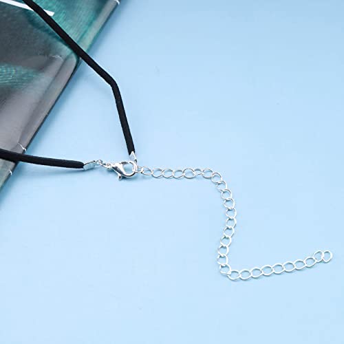Andelaisi Boho Black Velvet Choker Necklace Punk Suede Choker Necklace Vintage Velvet Cord Necklace Choker Gothic Suede Cord Clavicle Necklace Jewelry For Women And Girls #TOP5