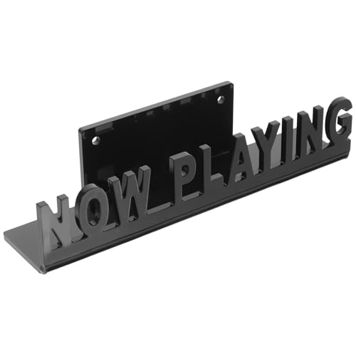 ULTECHNOVO Estante Flotante de Pared Acrílico Negro para Discos de Vinilo, Soporte Organizador de Archivos y Exhibidor de Discos, Diseño Compacto para Sala, Oficina y Decoración del Hogar, 1