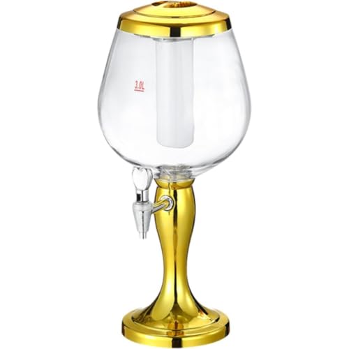 Casiler Dispensador De Bebidas De Cerveza con Tubo De Hielo, Dispensador De Agua De 3 litros con Grifo, Dispensador De Jugo De Bebidas, Dispensador De Bebidas para Hogar