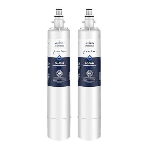 GLACIER FRESH Replacement for RPWFE, RPWF (Built-in CHIP) Refrigerator Water Filter, Compatible with GFE28GYNFS, GFE28GELDS, PFE28KELDS, PFE28KYNFS, GFD28GELDS, PWE23KELDS, PWE23KMKES, 2 Pack