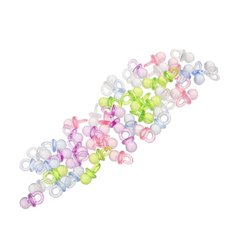 Mikikit 50 Piezas Mini Chupetes Acrílicos Coloridos para Shower Colgantes Pequeños para Pulseras y Collares Decoración Resistente y Reutilizable para Fiestas de Bautizo Mikikit 50 Piezas Mini Chupetes Acrílicos Coloridos para Shower Colgantes Pequeños para Pulseras y Collares Decoración Resistente y Reutilizable para Fiestas de Bautizo