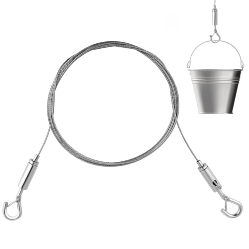 Heavy Duty Adjustable Picture Hanging Wire – 2m x 1.5mm Stainless Steel Rope for Hanging Picture Frames, Mirrors, Wall Art, and Flowerpots – Supports Up to 44lb/20kg – DIY Wall Hanging Solution