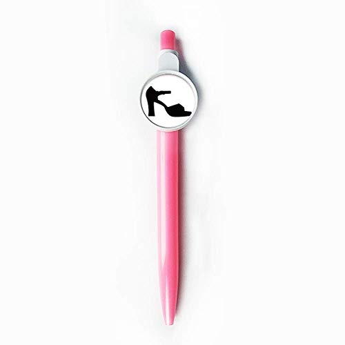Stylo à bille rétractable bleu anti-taches motif silhouette noire
